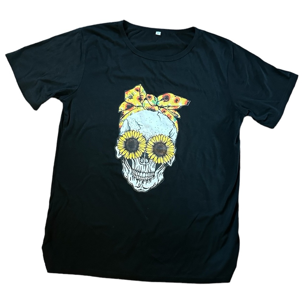 Skull & sunflower 🌻 tshirt